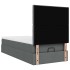 Cama otomana con colchón gris oscuro 90x200 cm