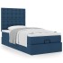 Cama otomana con colchón azul 90x200 cm