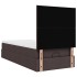 Cama otomana con colchón marrón oscuro 90x200 cm