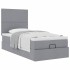 Cama otomana con colchón gris claro 100x200 cm