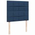 Estructura de cama otomana con colchón tela azul