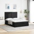 Estructura cama otomana colchón tela negra 140x190