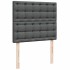 Estructura cama otomana colchón tela gris oscuro