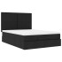 Estructura cama otomana colchón tela negro