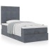 Estructura cama otomana colchones terciopelo gris