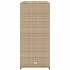 Armario de almacenaje de jardín ratán PE beige 105x55x113