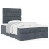 Estructura cama otomana colchones terciopelo gris