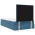 Estructura de cama otomana colchones terciopelo azul