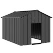Caseta para perros con techo acero galvanizado 113x153x101 cm