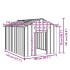 Caseta para perros con techo acero galvanizado 113x153x101