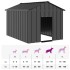 Caseta para perros con techo acero galvanizado 113x153x101
