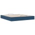Estructura de cama otomana sin colchón tela azul