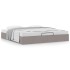 Estructura cama otomana sin colchón tela gris pardo 180x200