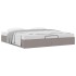 Estructura cama otomana sin colchón tela gris pardo 180x200