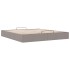 Estructura cama otomana sin colchón tela gris pardo 180x200