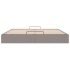 Estructura cama otomana sin colchón tela gris pardo 180x200