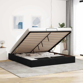 Estructura de cama otomana sin colchón negra 160x200