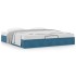 Estructura de cama otomana sin colchón azul oscuro 160x200