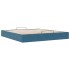Estructura de cama otomana sin colchón azul oscuro 160x200