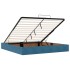 Estructura de cama otomana sin colchón azul oscuro 160x200