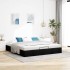 Estructura de cama otomana sin colchón tela negra 160x200
