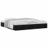 Estructura de cama otomana sin colchón tela negra 160x200