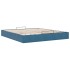 Estructura de cama otomana sin colchón azul oscuro 200x200