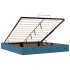 Estructura de cama otomana sin colchón azul oscuro 200x200