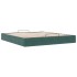 Estructura de cama otomana sin colchón verde oscuro 180x200