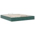 Estructura de cama otomana sin colchón verde oscuro 180x200