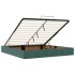 Estructura de cama otomana sin colchón verde oscuro 180x200