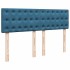 Estructura de cama otomana con colchón azul oscuro 140x200