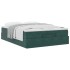 Estructura de cama otomana con colchón verde oscuro 140x200