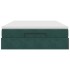 Estructura de cama otomana con colchón verde oscuro 140x200