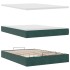Estructura de cama otomana con colchón verde oscuro 140x200