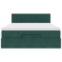 Estructura de cama otomana con colchón verde oscuro 140x200