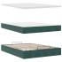Estructura de cama otomana con colchón verde oscuro 140x200