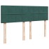 Estructura de cama otomana con colchón verde oscuro 140x200