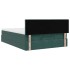 Estructura de cama otomana con colchón verde oscuro 140x200