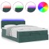 Estructura de cama otomana con colchón verde oscuro 140x200