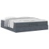 Estructura de cama otomana con colchón gris oscuro