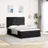 Estructura de cama otomana con colchones terciopelo