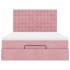 Estructura cama otomana con colchones terciopelo rosa