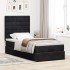 Estructura cama otomana colchones terciopelo negro 90x200