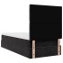 Estructura cama otomana colchones terciopelo negro 90x200