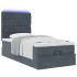 Estructura cama otomana colchones terciopelo gris