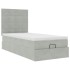 Estructura cama otomana colchones gris claro