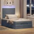 Estructura cama otomana colchones terciopelo gris