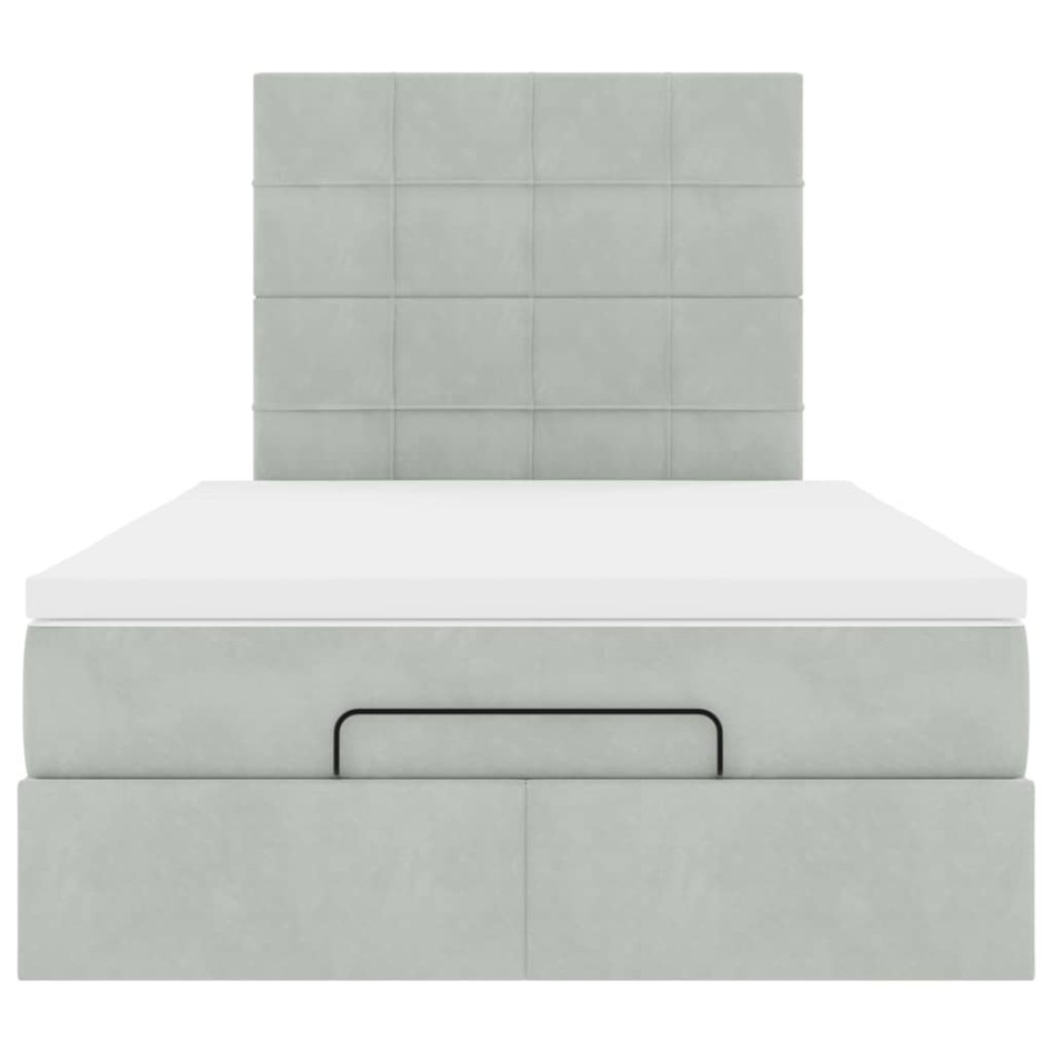 Estructura cama otomana colchones gris claro