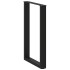 Patas de mesa de centro forma U 2uds acero negro 60x(90-91)